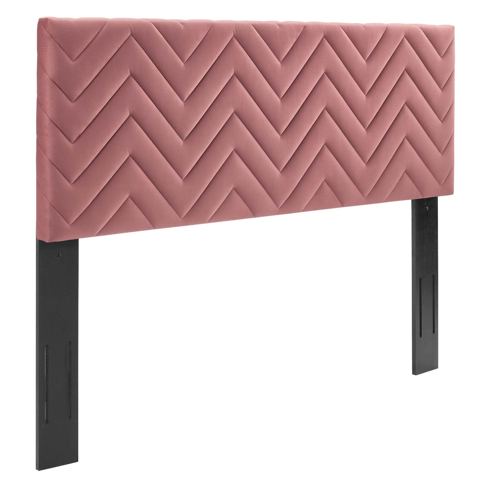 Mercy Chevron Tufted Performance Velvet Twin Headboard By Modway - MOD-6658 | Headboards | Modishstore - 9