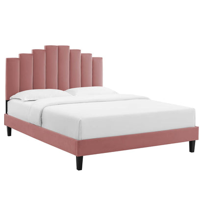 Modway Elise Queen Performance Velvet Platform Bed - MOD-6692 | Beds | Modishstore - 9