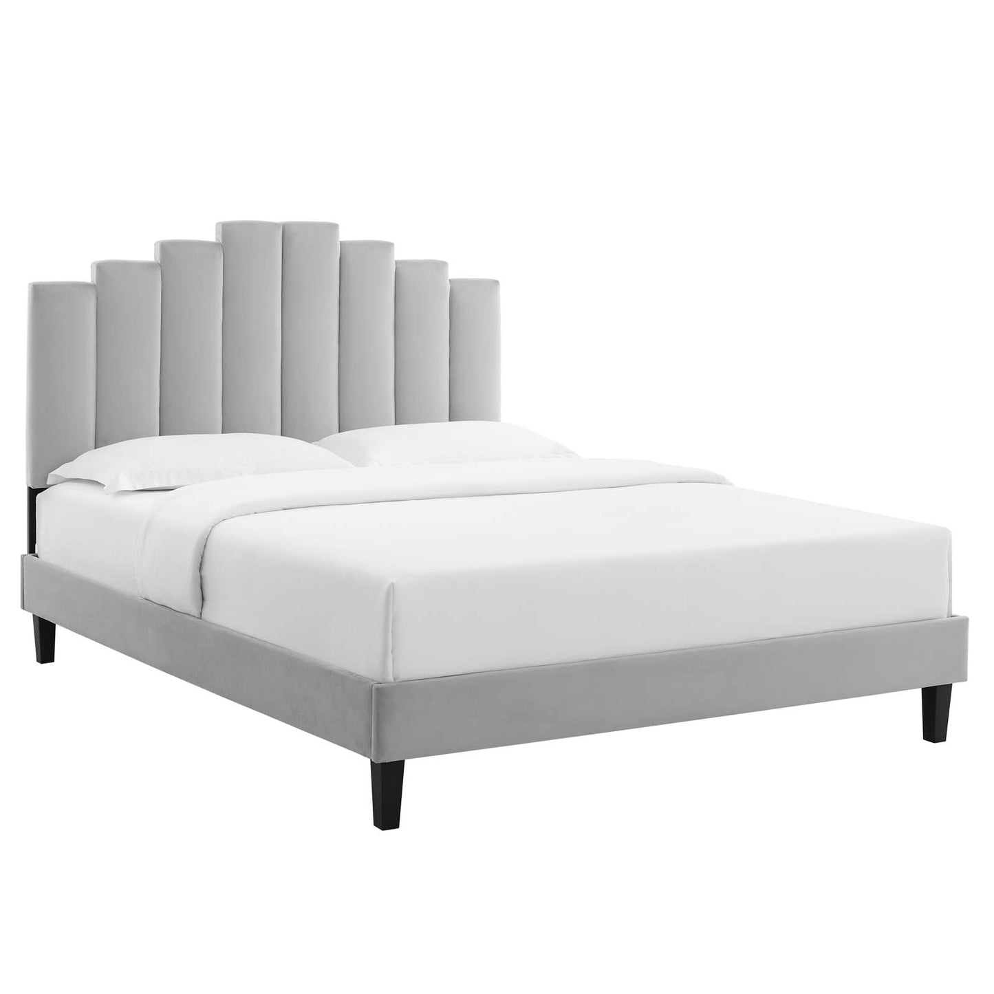 Modway Elise Queen Performance Velvet Platform Bed - MOD-6692 | Beds | Modishstore - 16