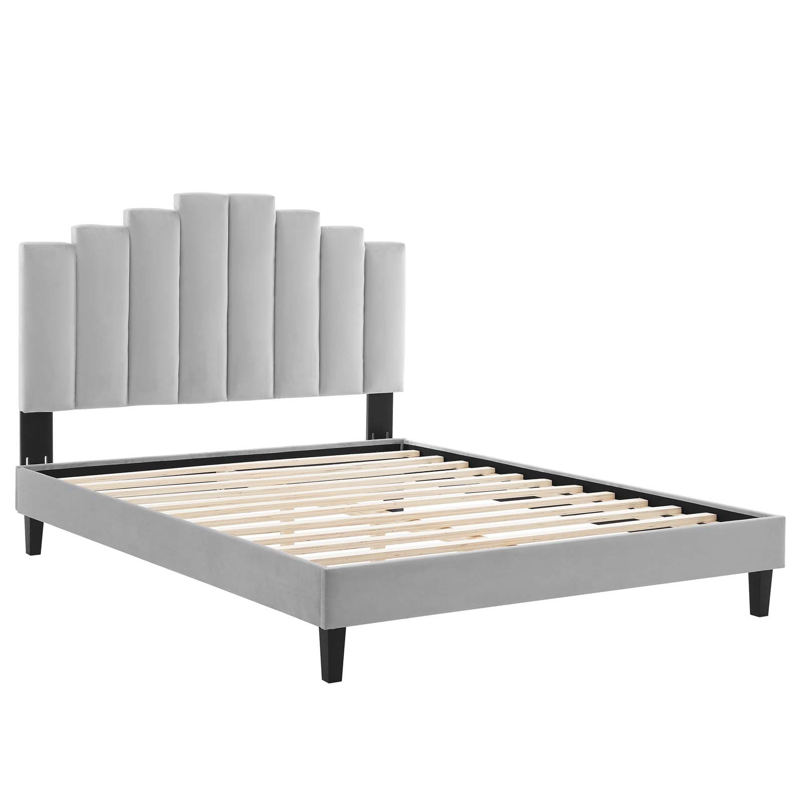 Modway Elise Queen Performance Velvet Platform Bed - MOD-6692 | Beds | Modishstore - 17