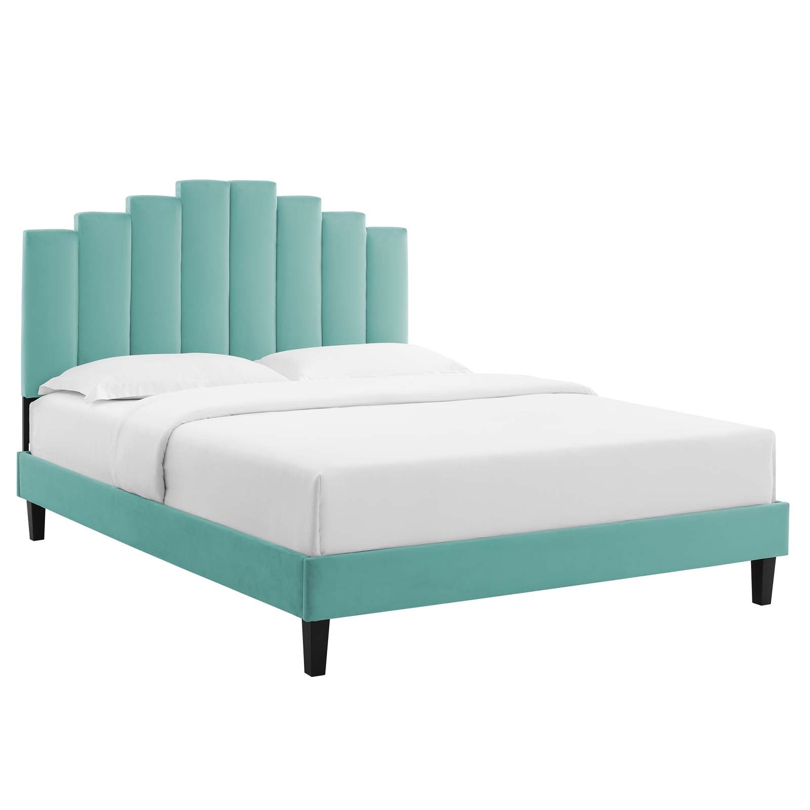 Modway Elise Queen Performance Velvet Platform Bed - MOD-6692 | Beds | Modishstore - 23