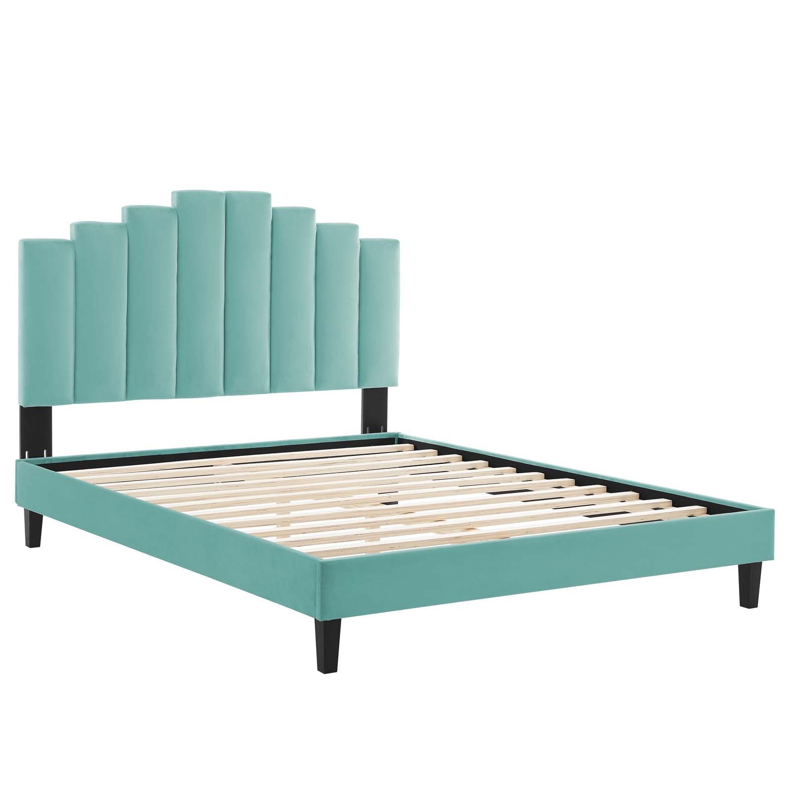 Modway Elise Queen Performance Velvet Platform Bed - MOD-6692 | Beds | Modishstore - 24