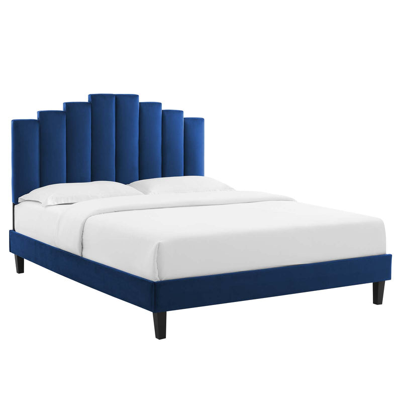 Modway Elise Queen Performance Velvet Platform Bed - MOD-6692 | Beds | Modishstore - 30