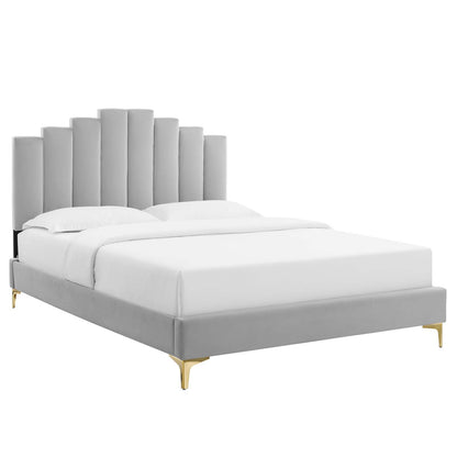 Modway Elise Queen Performance Velvet Platform Bed - MOD-6693 | Beds | Modishstore - 16