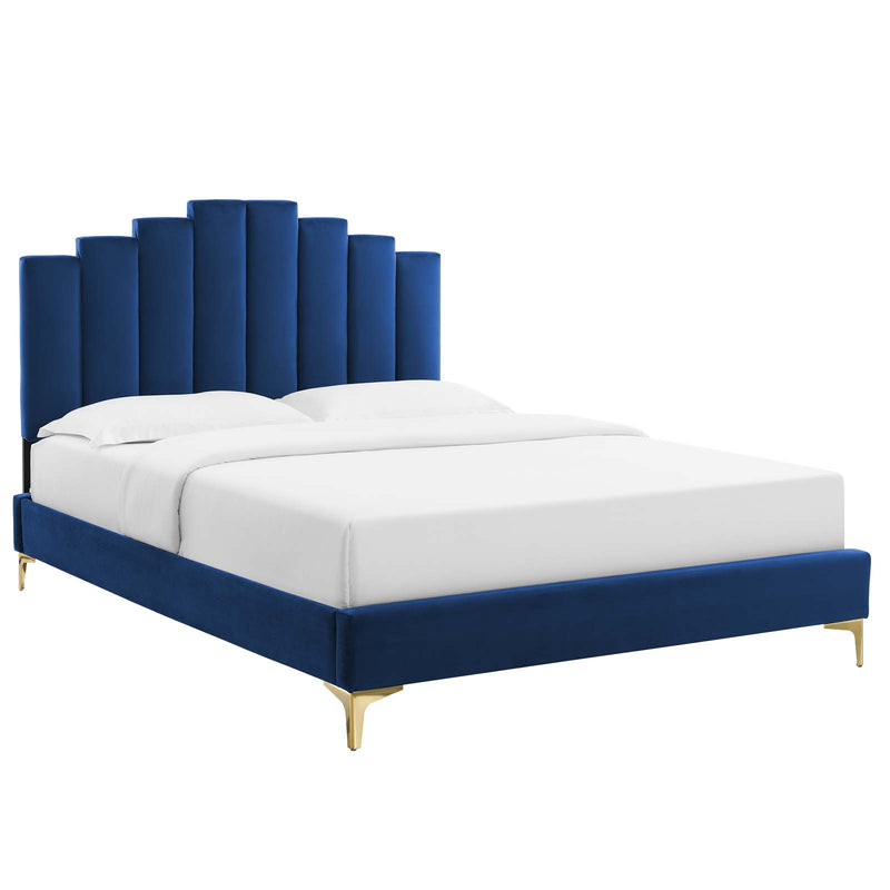 Modway Elise Queen Performance Velvet Platform Bed - MOD-6693 | Beds | Modishstore - 30