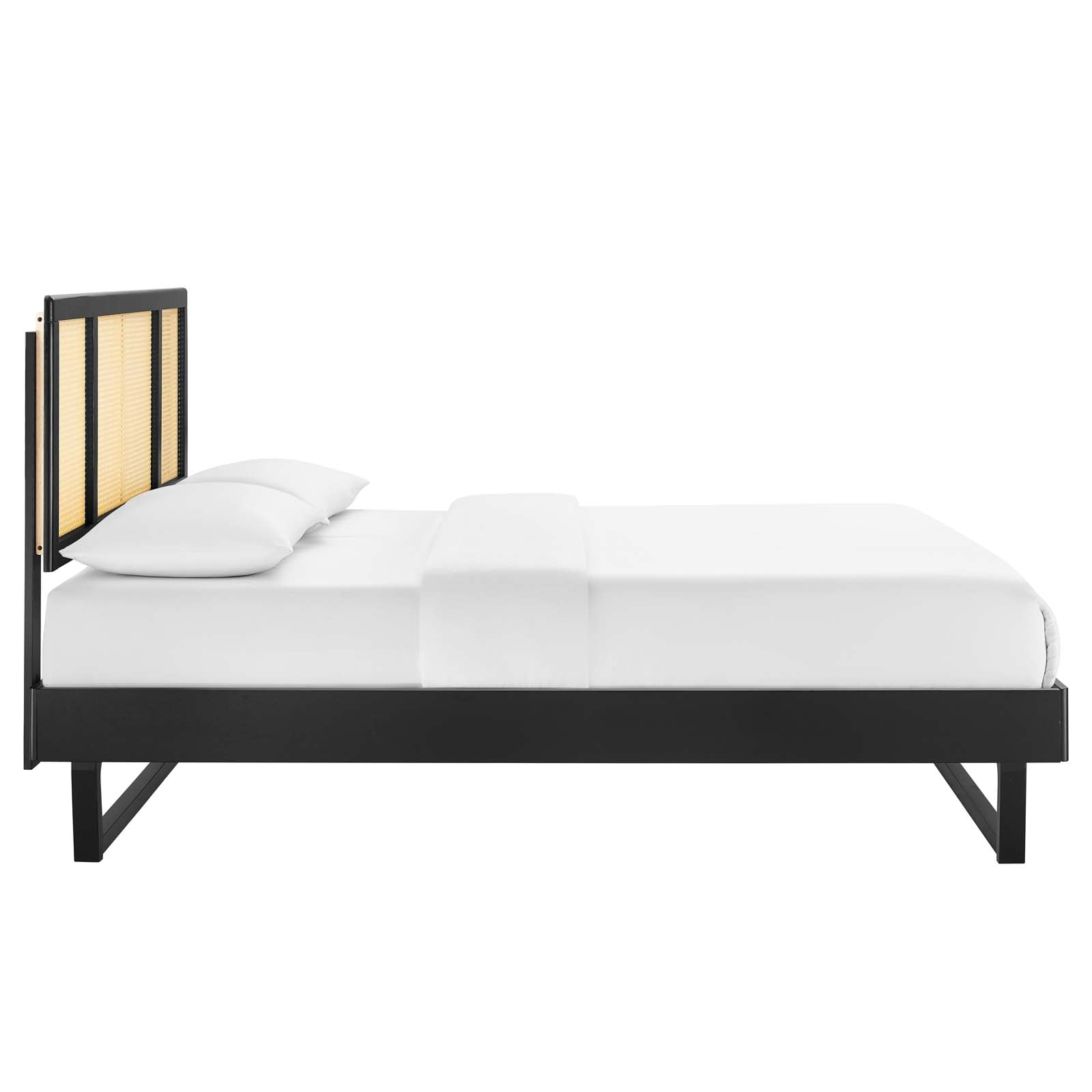 Kelsea Cane and Wood King Platform Bed With Angular Legs By Modway - MOD-6697 | Beds | Modishstore - 8