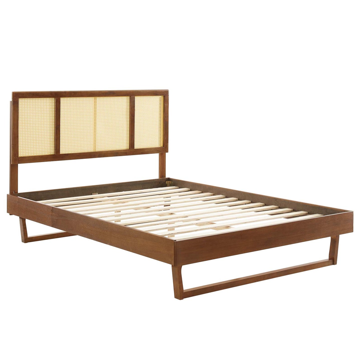 Kelsea Cane and Wood King Platform Bed With Angular Legs By Modway - MOD-6697 | Beds | Modishstore - 2