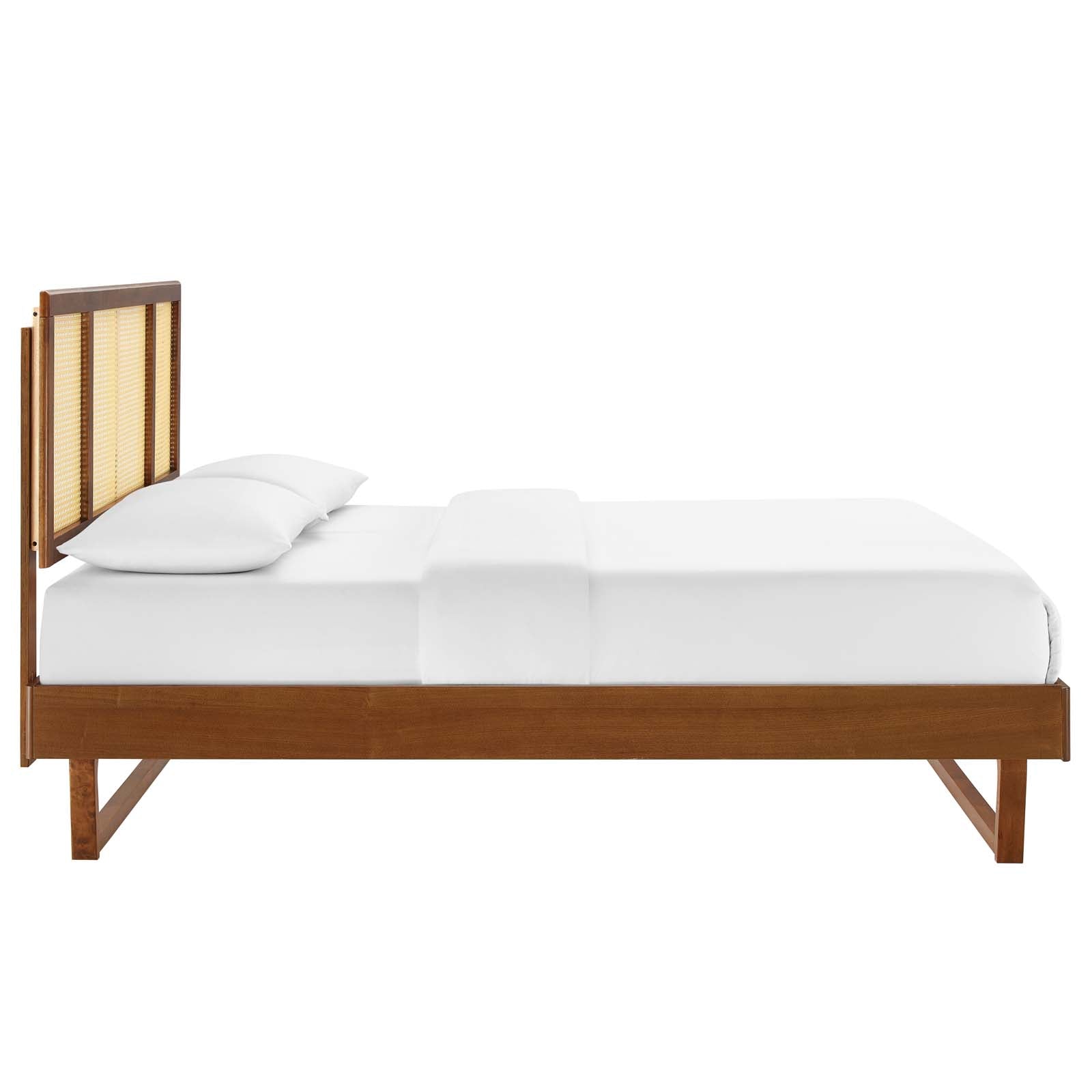 Kelsea Cane and Wood King Platform Bed With Angular Legs By Modway - MOD-6697 | Beds | Modishstore - 3