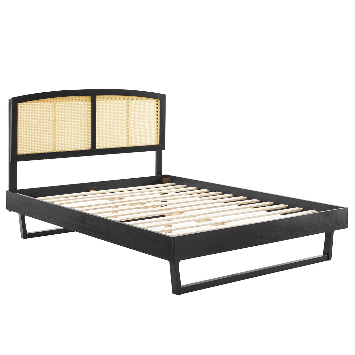 Sierra Cane and Wood King Platform Bed With Angular Legs By Modway - MOD-6701 | Beds | Modishstore - 7