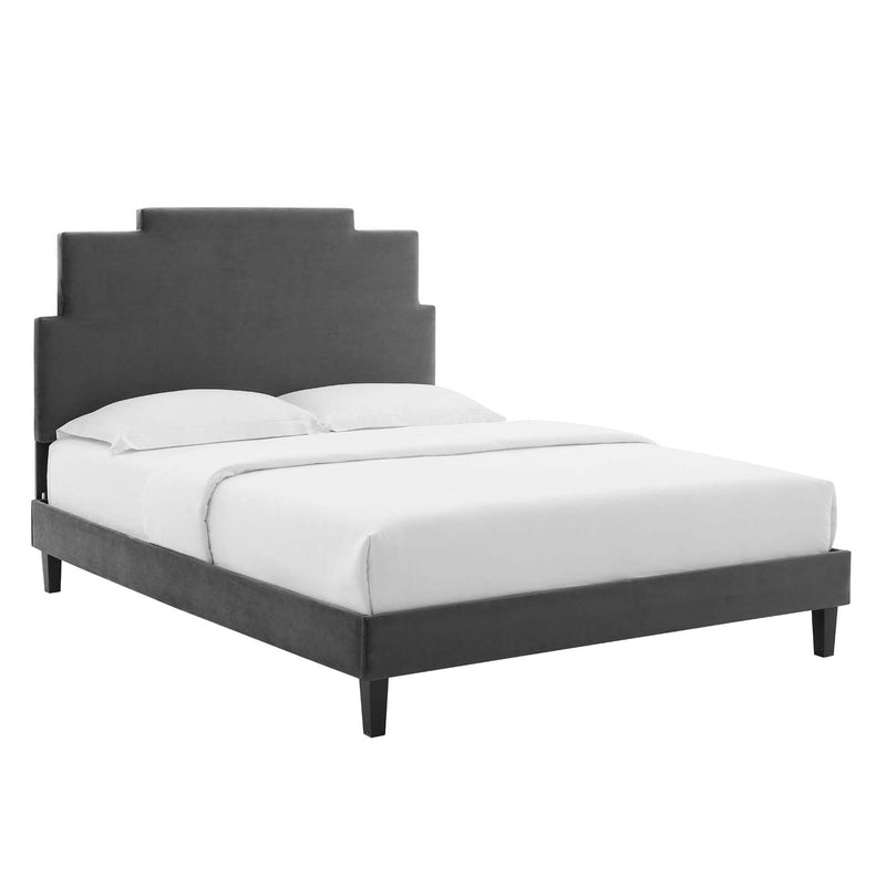 Modway Lindsey Performance Velvet Queen Platform Bed - MOD-6705 | Beds | Modishstore - 2