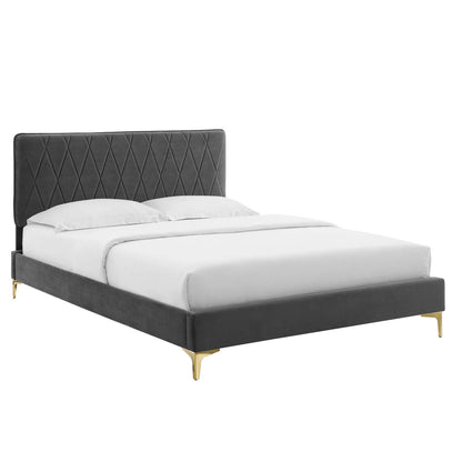 Modway Phillipa Performance Velvet Queen Platform Bed - MOD-6706 | Beds | Modishstore - 2