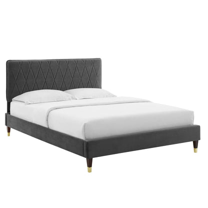 Modway Phillipa Performance Velvet Queen Platform Bed - MOD-6707 | Beds | Modishstore - 2