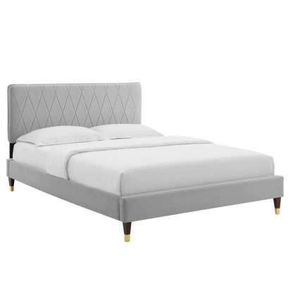 Modway Phillipa Performance Velvet Queen Platform Bed - MOD-6707 | Beds | Modishstore - 16