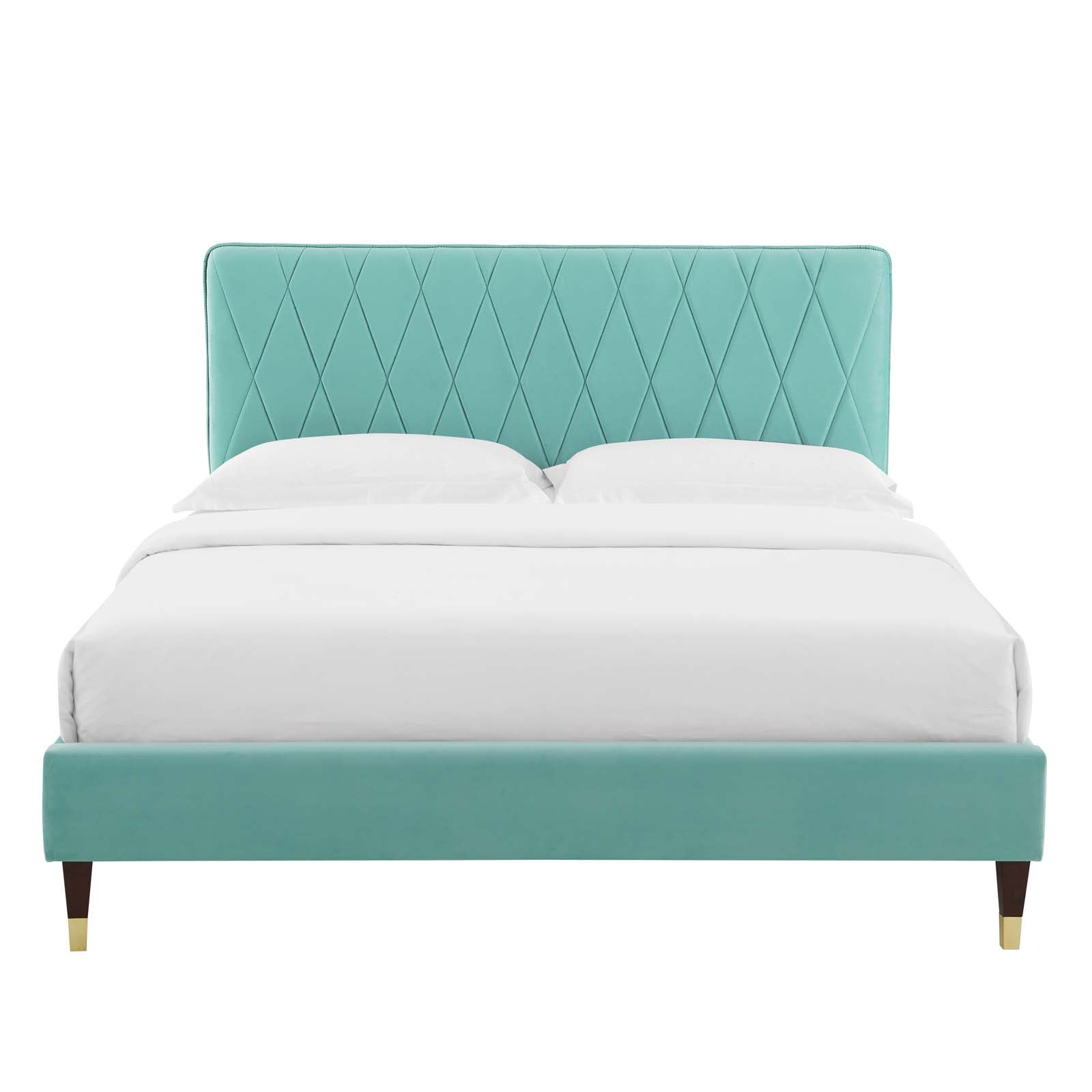 Modway Phillipa Performance Velvet Queen Platform Bed - MOD-6707 | Beds | Modishstore - 28