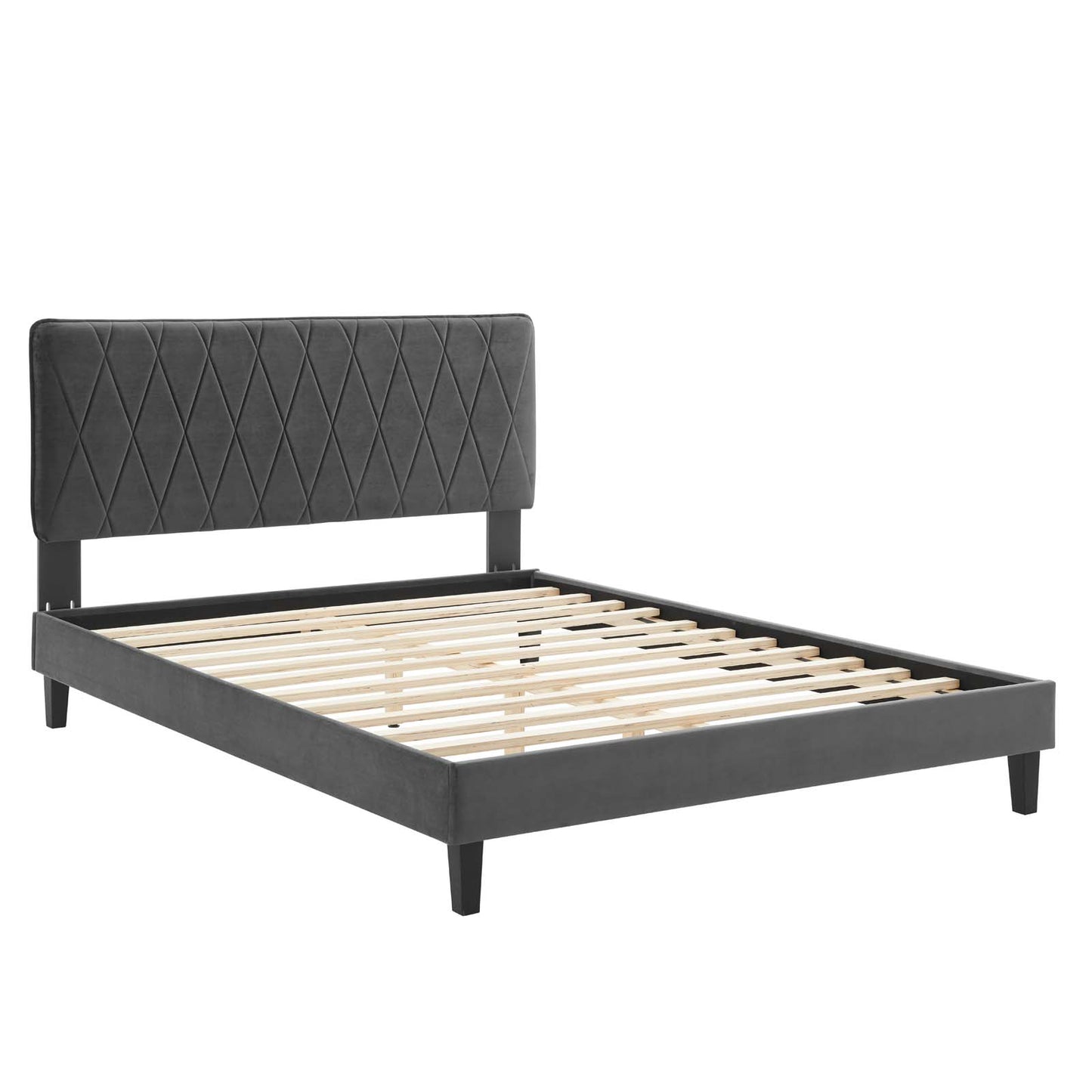 Modway Phillipa Performance Velvet Queen Platform Bed - MOD-6708 | Beds | Modishstore - 3