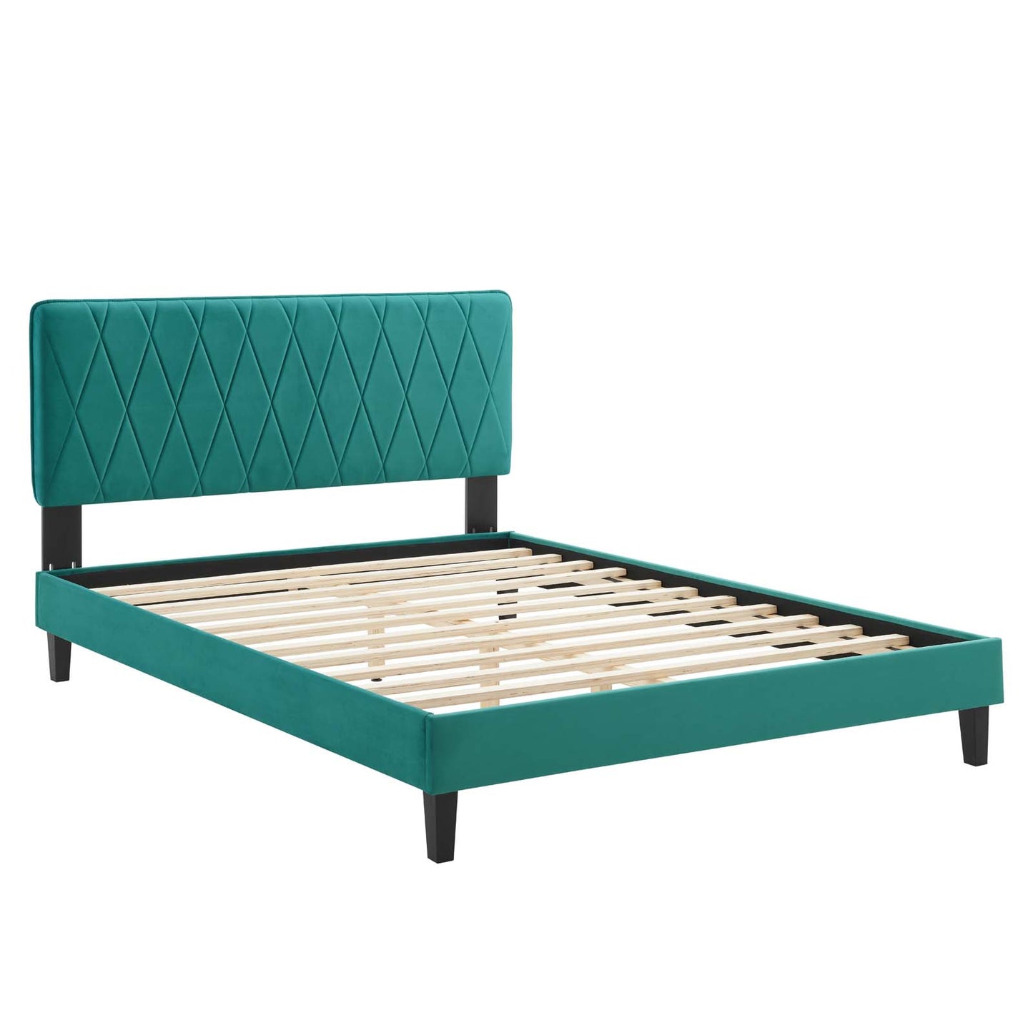 Modway Phillipa Performance Velvet Queen Platform Bed - MOD-6708 | Beds | Modishstore - 45