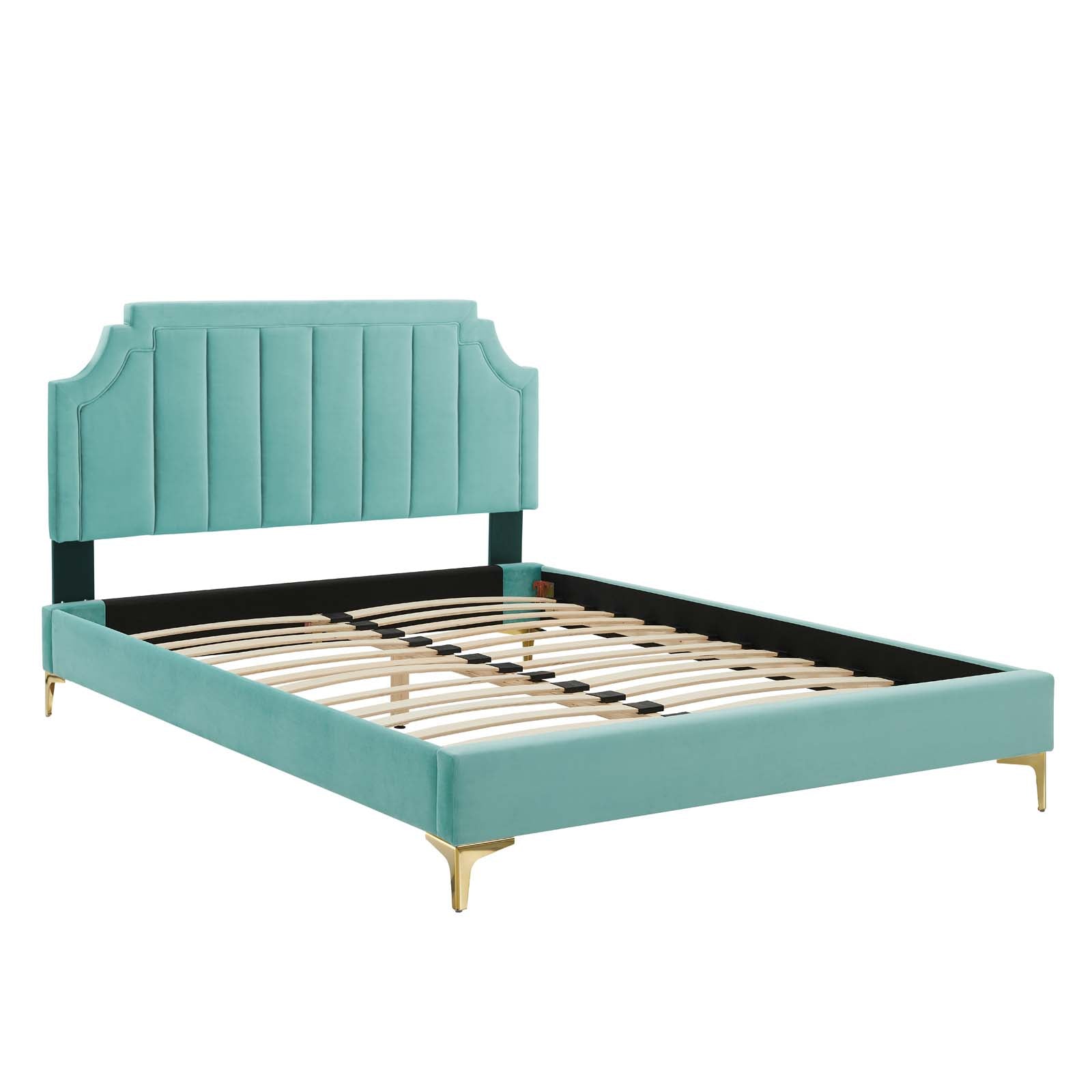 Modway Sienna Performance Velvet Queen Platform Bed - MOD-6712 | Beds | Modishstore - 24