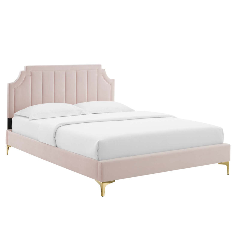 Modway Sienna Performance Velvet Queen Platform Bed - MOD-6712 | Beds | Modishstore - 37