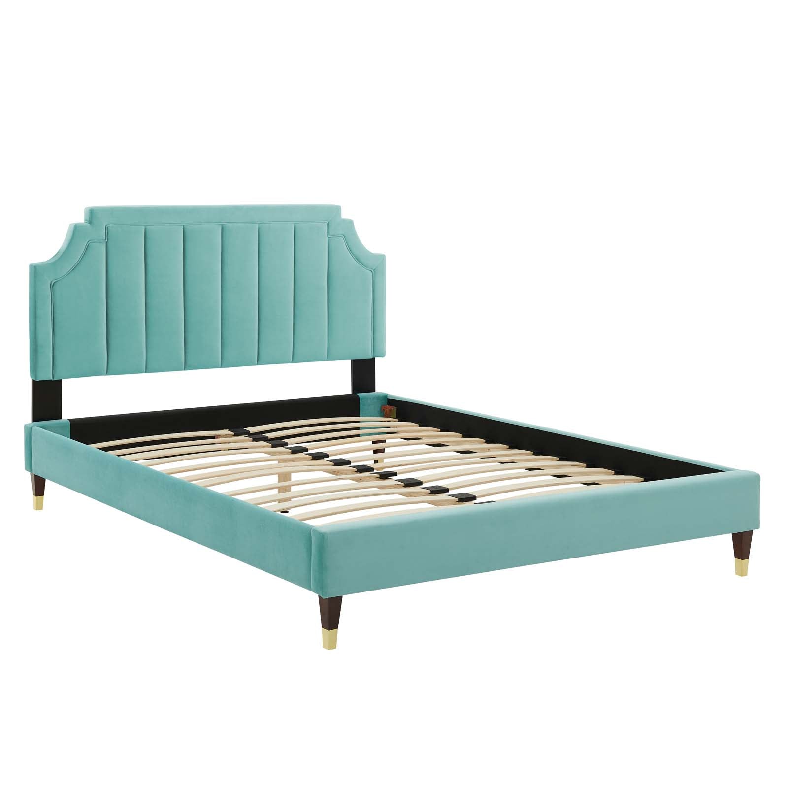 Modway Sienna Performance Velvet Queen Platform Bed - MOD-6713 | Beds | Modishstore - 24