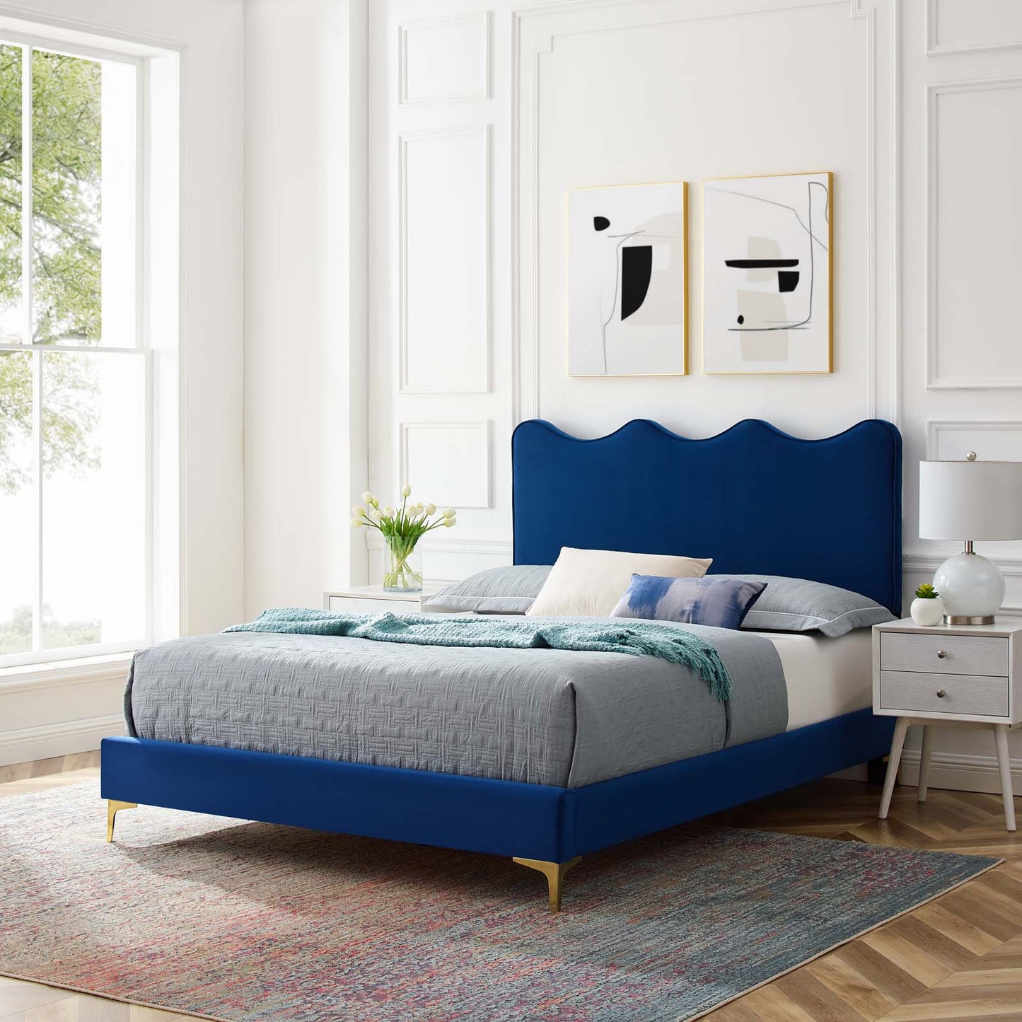 Current Performance Velvet Twin Platform Bed By Modway - MOD-6727 | Beds | Modishstore - 48