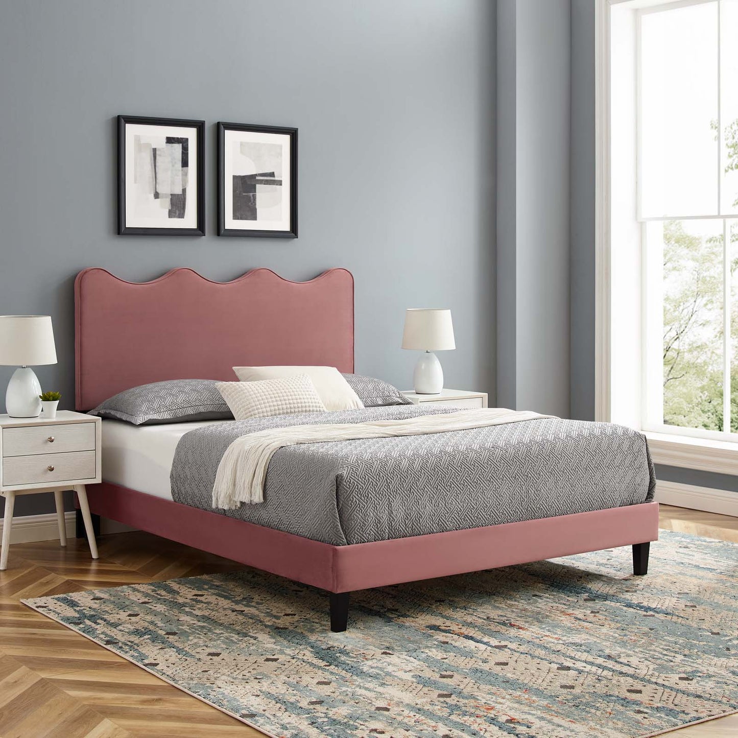 Current Performance Velvet Full Platform Bed By Modway - MOD-6732 | Beds | Modishstore - 15