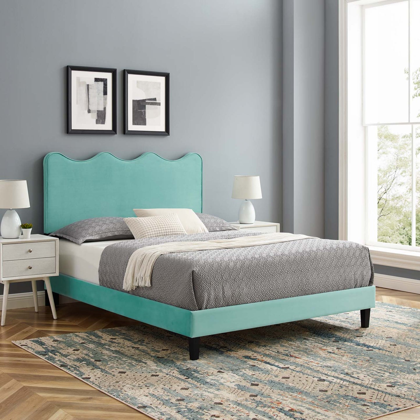 Current Performance Velvet Full Platform Bed By Modway - MOD-6732 | Beds | Modishstore - 37