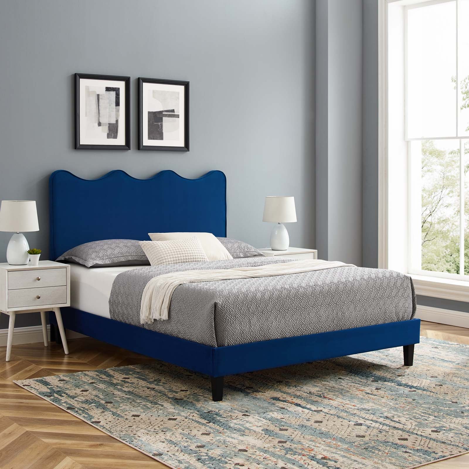 Current Performance Velvet Full Platform Bed By Modway - MOD-6732 | Beds | Modishstore - 48