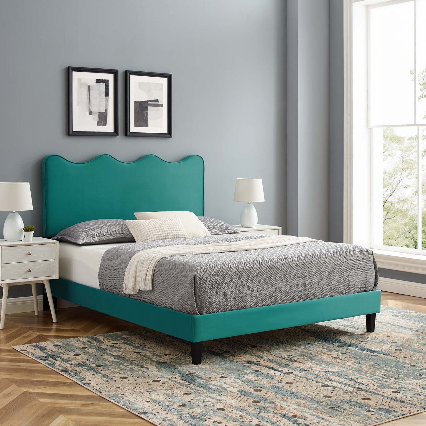 Current Performance Velvet Full Platform Bed By Modway - MOD-6732 | Beds | Modishstore - 70