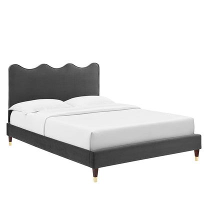 Current Performance Velvet Queen Platform Bed By Modway - MOD-6734 | Beds | Modishstore - 2