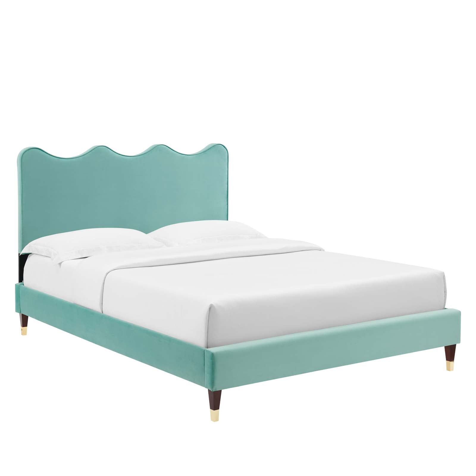 Current Performance Velvet Queen Platform Bed By Modway - MOD-6734 | Beds | Modishstore - 34