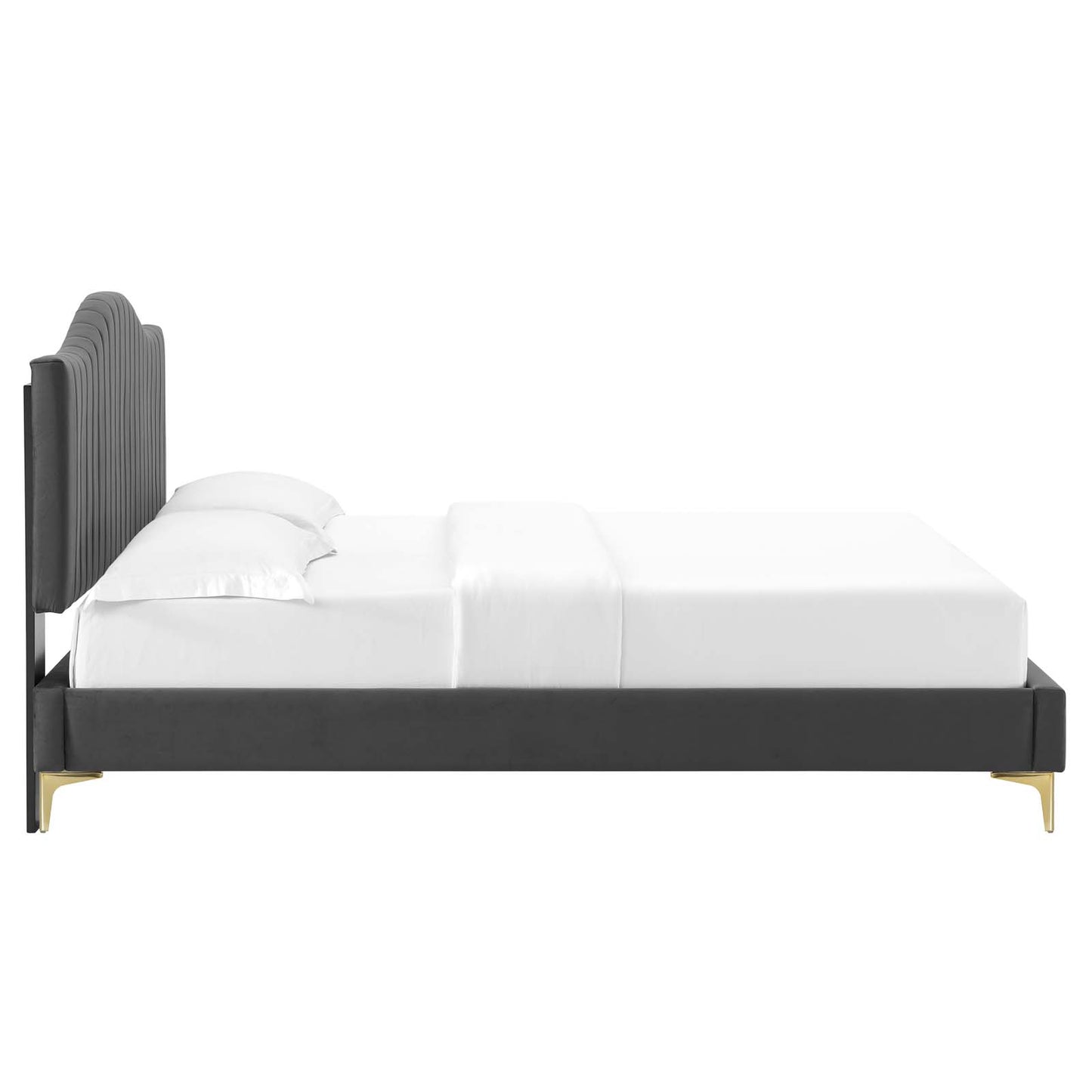 Modway Juniper Channel Tufted Performance Velvet Queen Platform Bed - MOD-6739 | Beds | Modishstore - 6