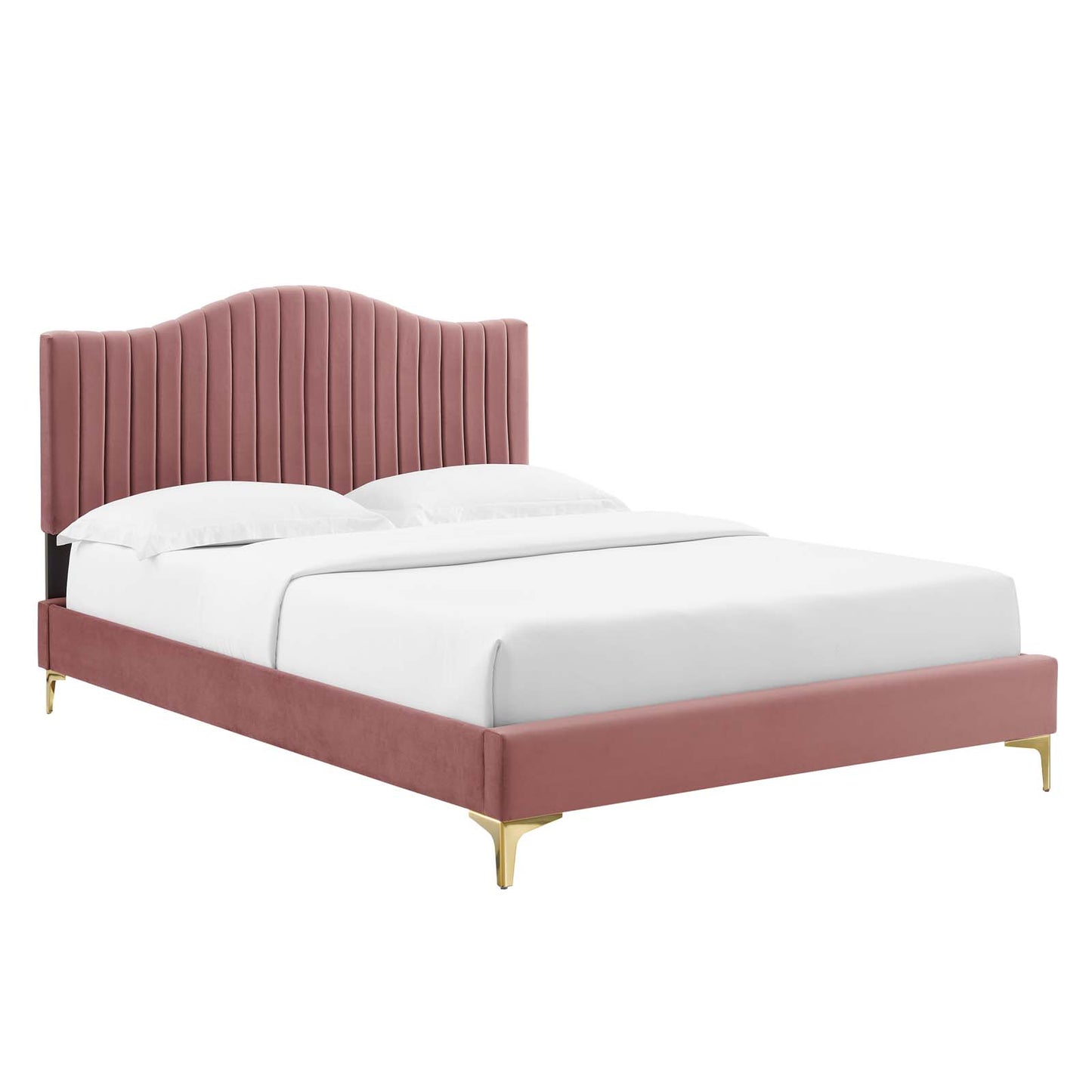 Modway Juniper Channel Tufted Performance Velvet Queen Platform Bed - MOD-6739 | Beds | Modishstore - 10