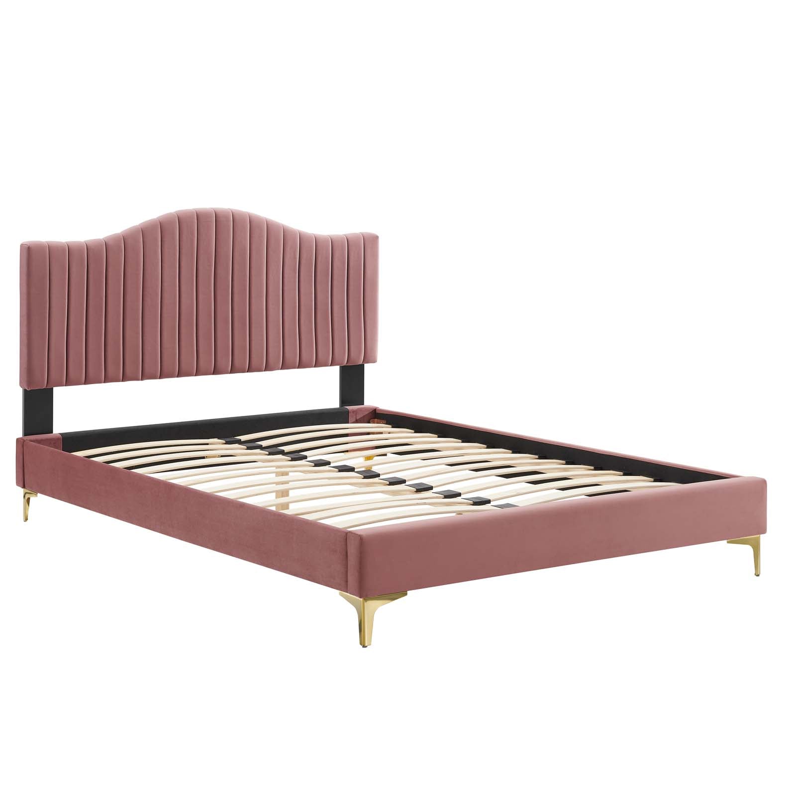 Modway Juniper Channel Tufted Performance Velvet Queen Platform Bed - MOD-6739 | Beds | Modishstore - 11