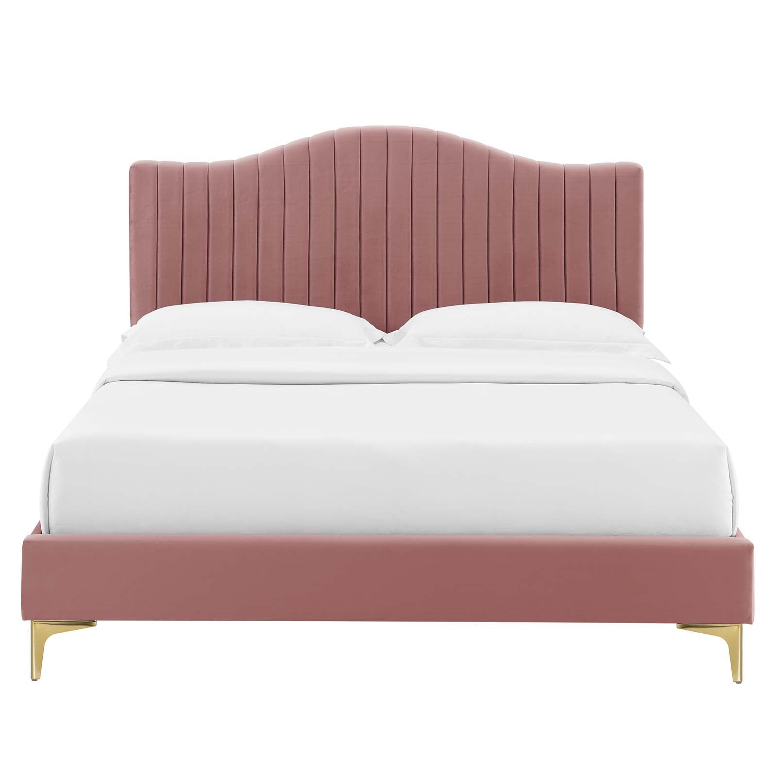 Modway Juniper Channel Tufted Performance Velvet Queen Platform Bed - MOD-6739 | Beds | Modishstore - 15