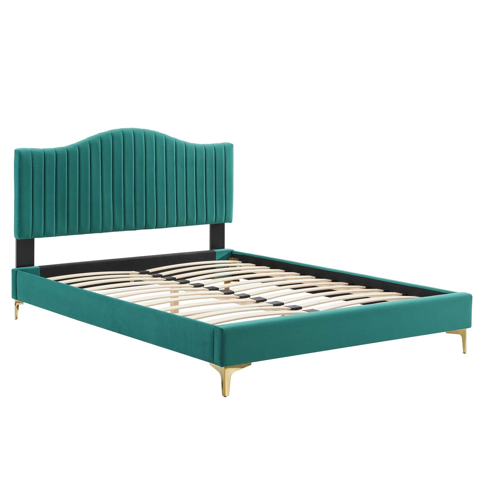 Modway Juniper Channel Tufted Performance Velvet Queen Platform Bed - MOD-6739 | Beds | Modishstore - 27