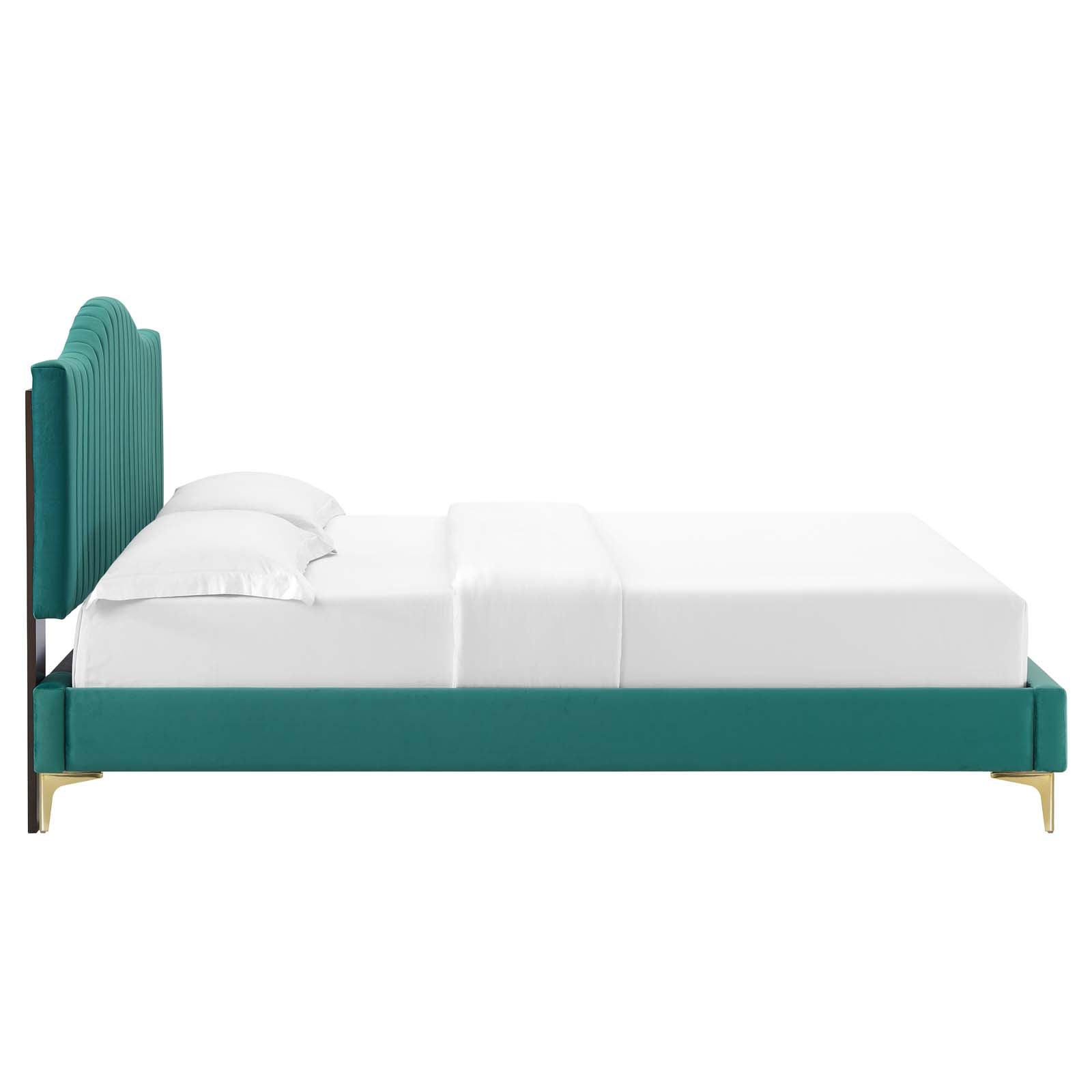 Modway Juniper Channel Tufted Performance Velvet Queen Platform Bed - MOD-6739 | Beds | Modishstore - 30