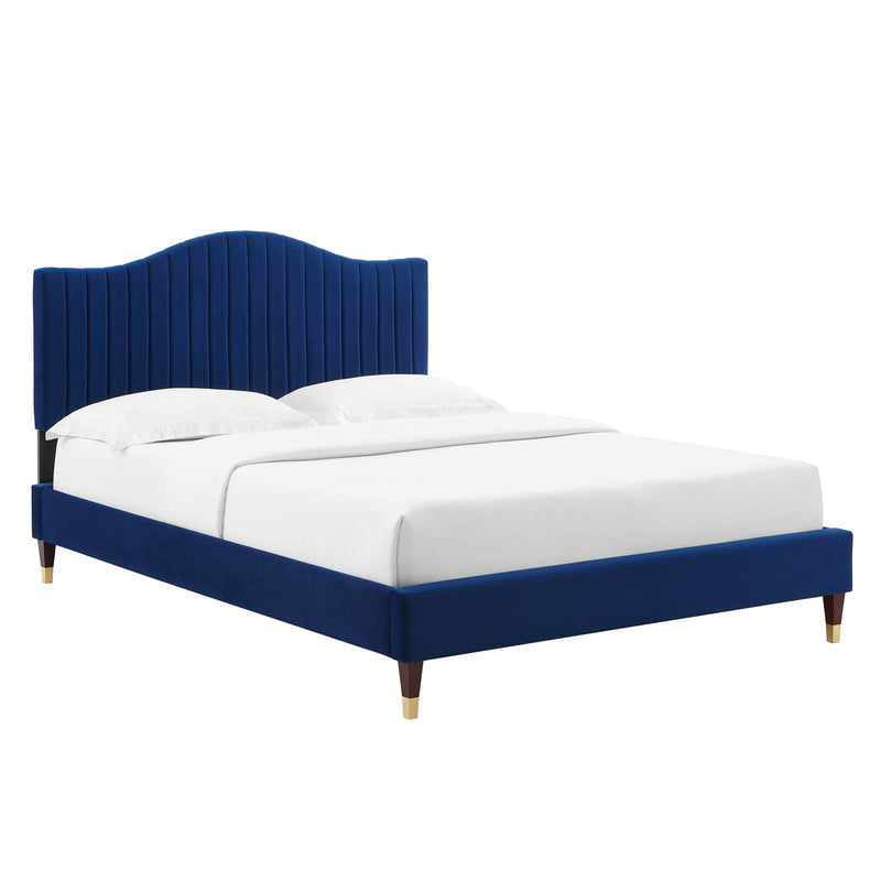 Modway Juniper Channel Tufted Performance Velvet Queen Platform Bed - MOD-6740 | Beds | Modishstore - 16