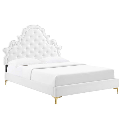 Modway Gwyneth Tufted Performance Velvet Queen Platform Bed - MOD-6751 | Beds | Modishstore - 58