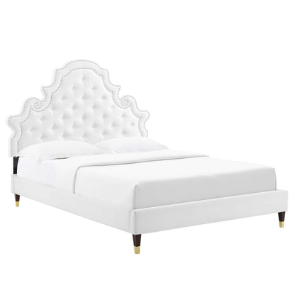 Modway Gwyneth Tufted Performance Velvet Queen Platform Bed - MOD-6752 | Beds | Modishstore - 58