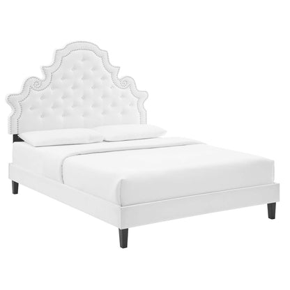 Modway Gwyneth Tufted Performance Velvet Queen Platform Bed - MOD-6753 | Beds | Modishstore - 57