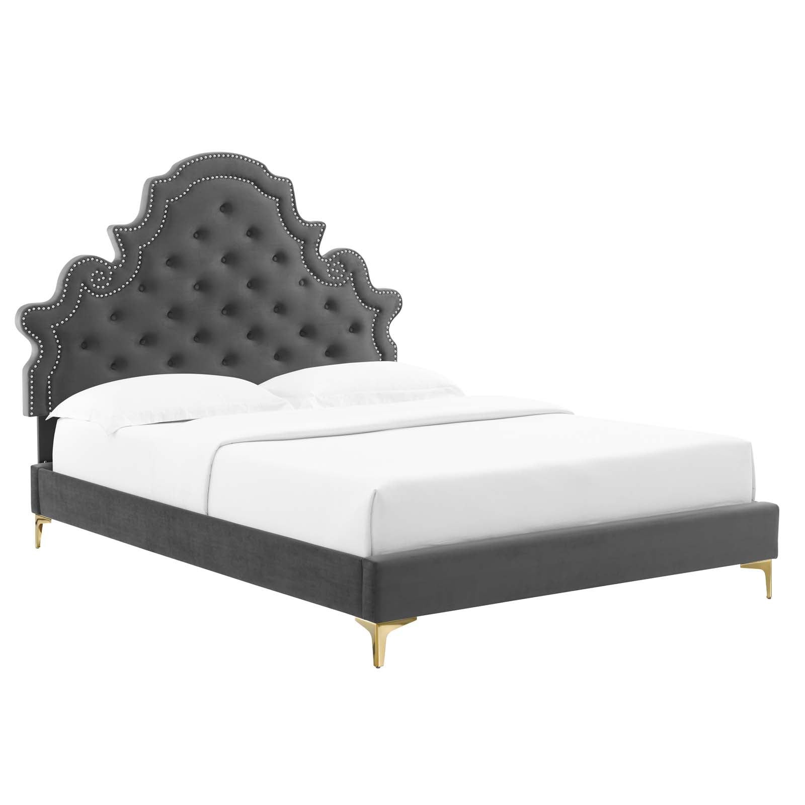 Modway Gwyneth Tufted Performance Velvet Twin Platform Bed - MOD-6754 | Beds | Modishstore - 2