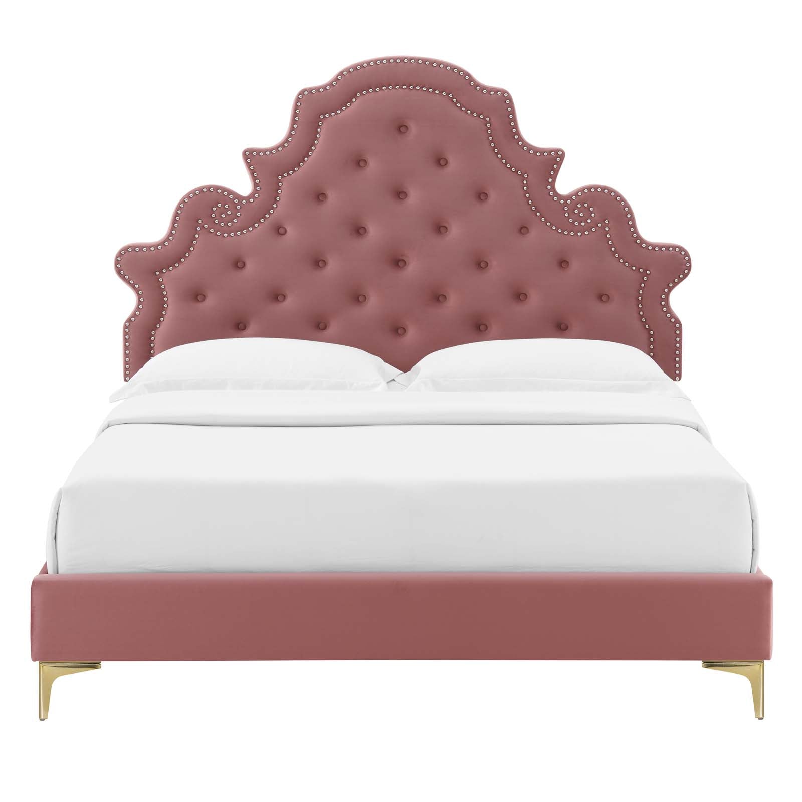 Modway Gwyneth Tufted Performance Velvet Twin Platform Bed - MOD-6754 | Beds | Modishstore - 14