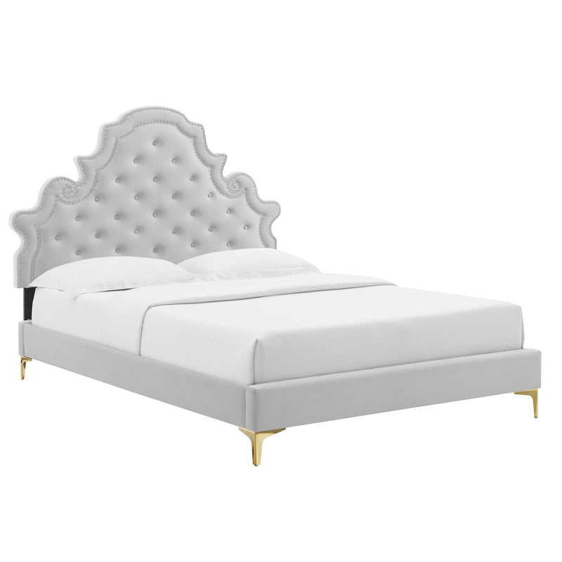 Modway Gwyneth Tufted Performance Velvet Twin Platform Bed - MOD-6754 | Beds | Modishstore - 17