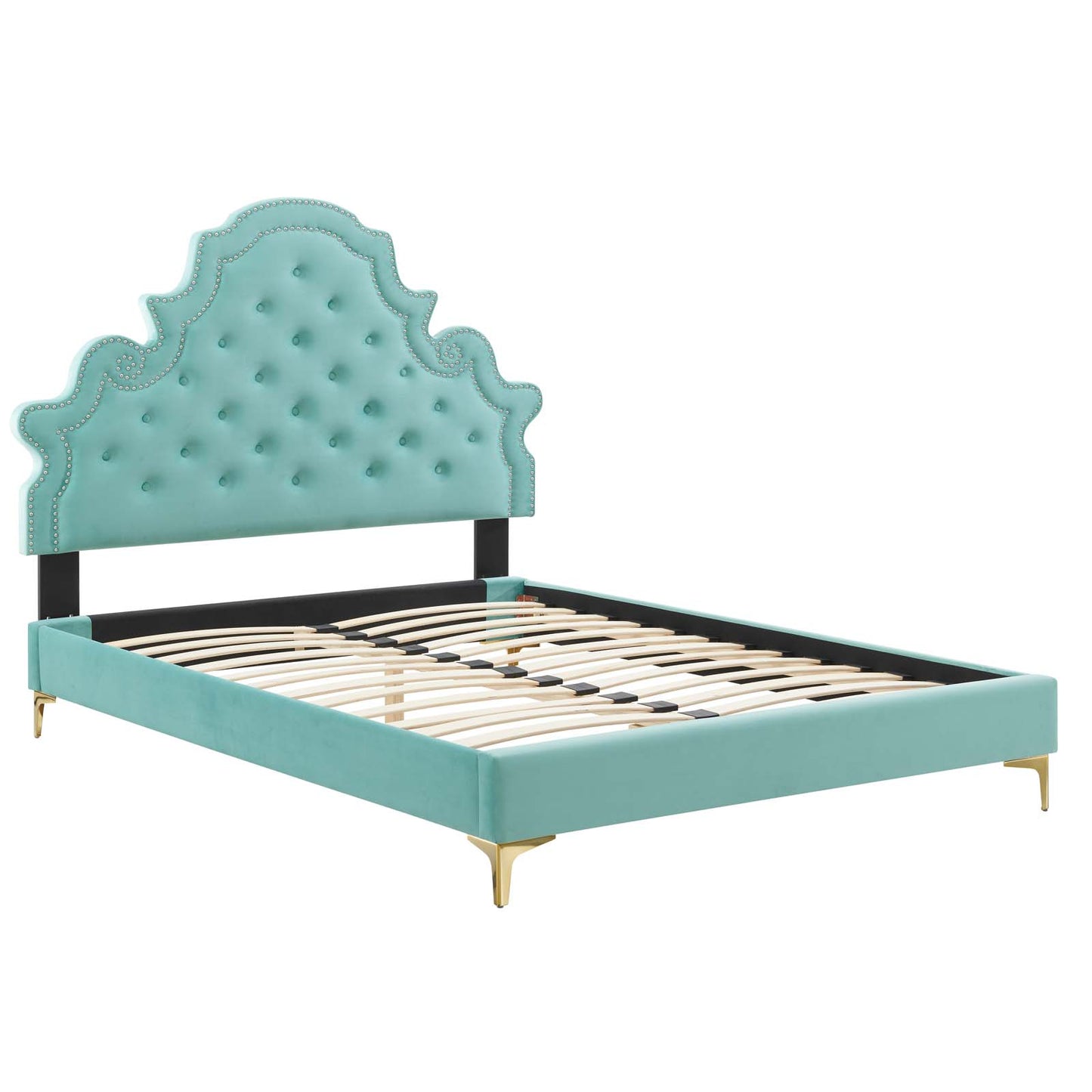 Modway Gwyneth Tufted Performance Velvet Twin Platform Bed - MOD-6754 | Beds | Modishstore - 26