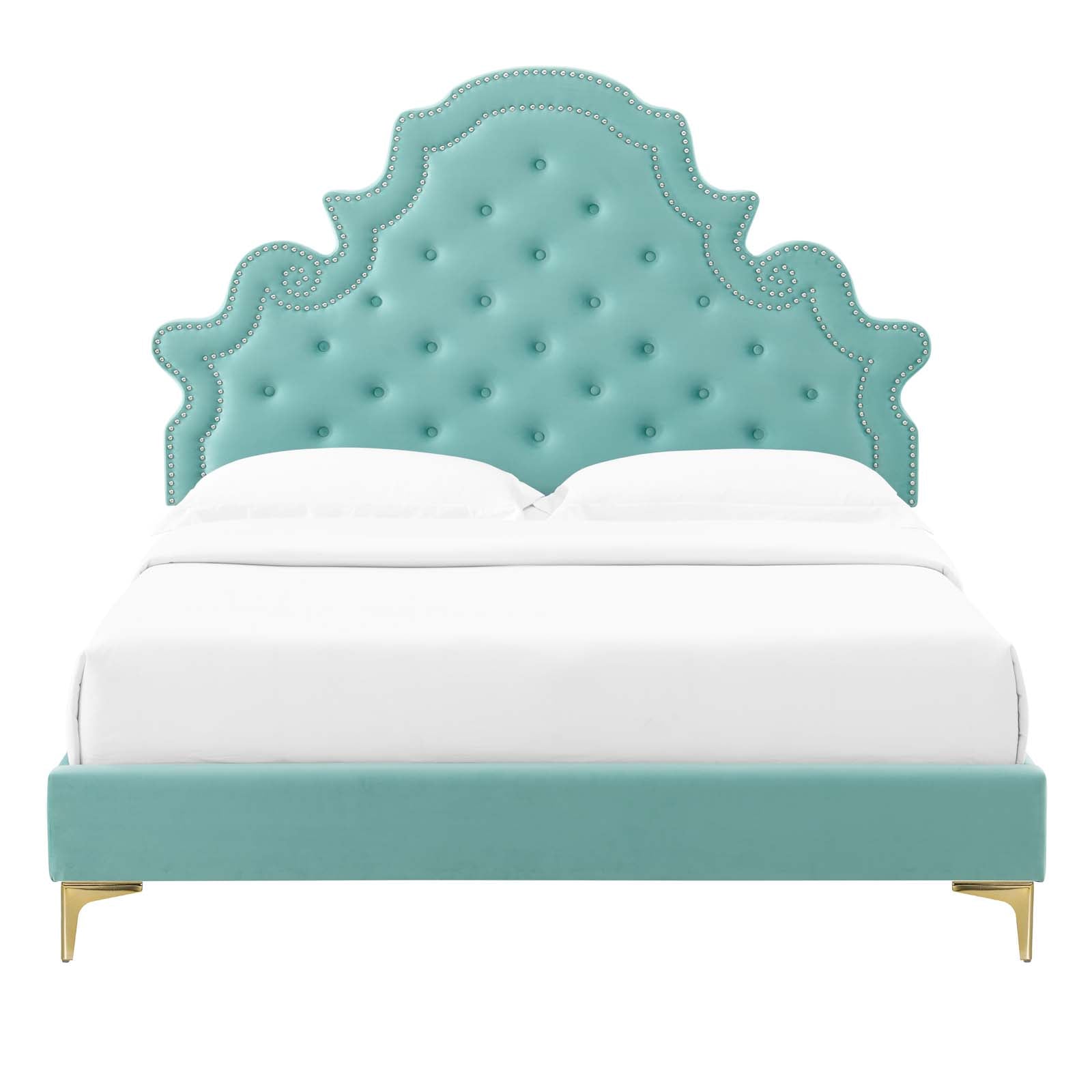 Modway Gwyneth Tufted Performance Velvet Twin Platform Bed - MOD-6754 | Beds | Modishstore - 30