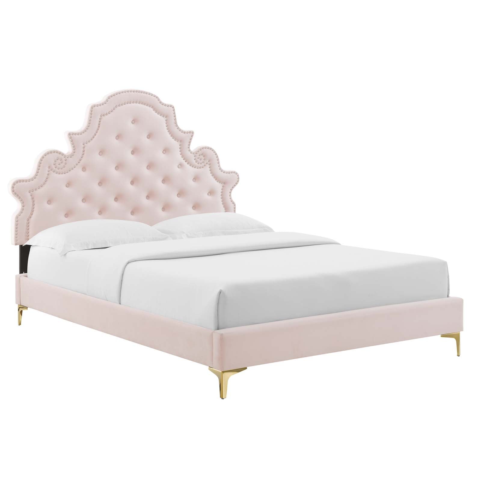 Modway Gwyneth Tufted Performance Velvet Twin Platform Bed - MOD-6754 | Beds | Modishstore - 41