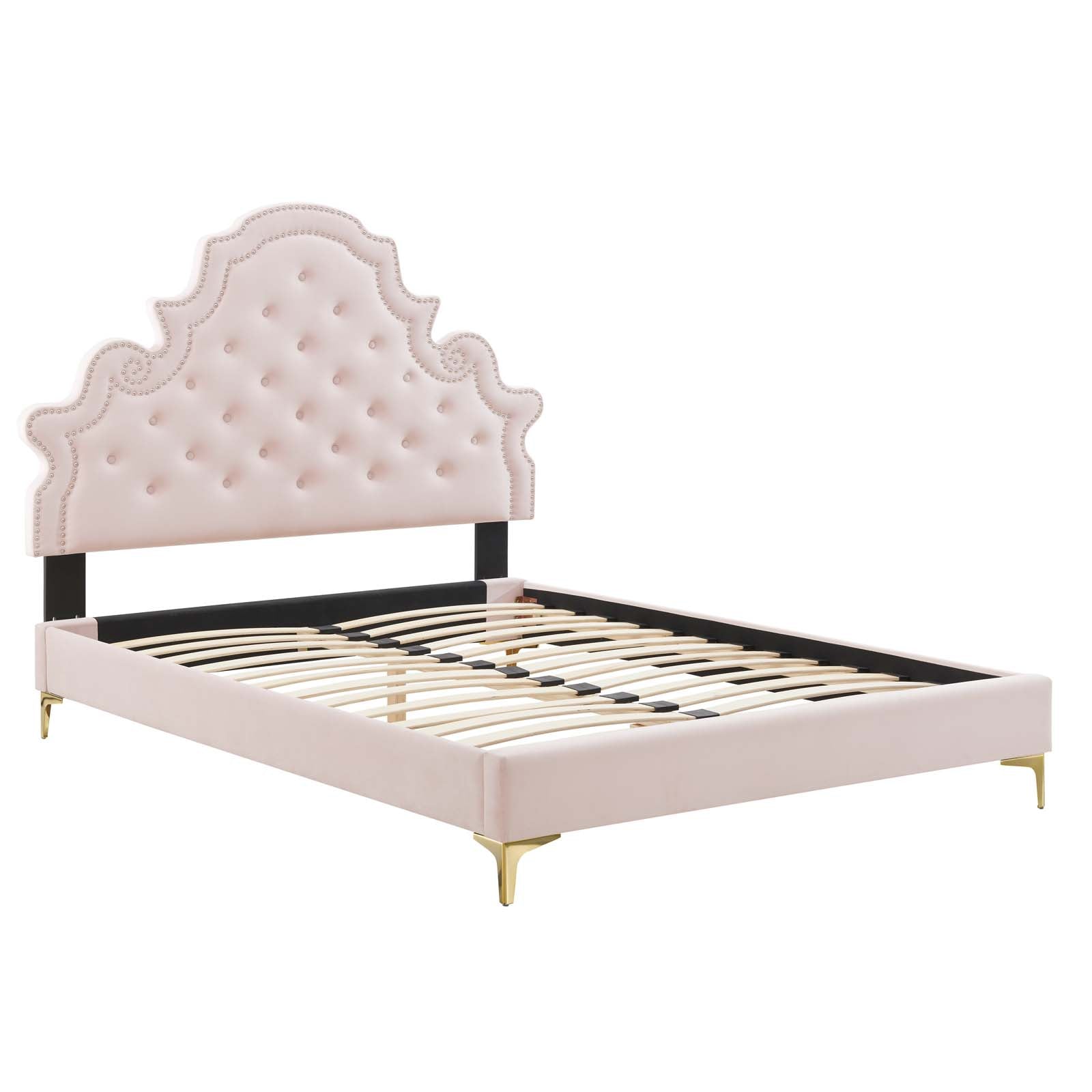 Modway Gwyneth Tufted Performance Velvet Twin Platform Bed - MOD-6754 | Beds | Modishstore - 42