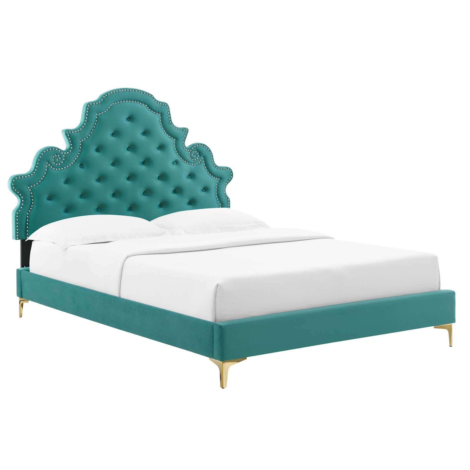 Modway Gwyneth Tufted Performance Velvet Twin Platform Bed - MOD-6754 | Beds | Modishstore - 49