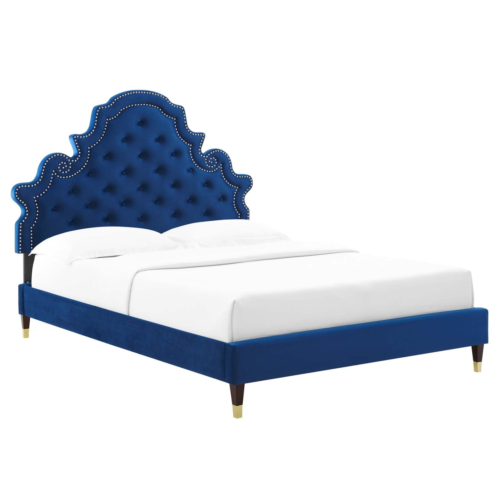 Modway Gwyneth Tufted Performance Velvet Twin Platform Bed | Beds | Modishstore-30