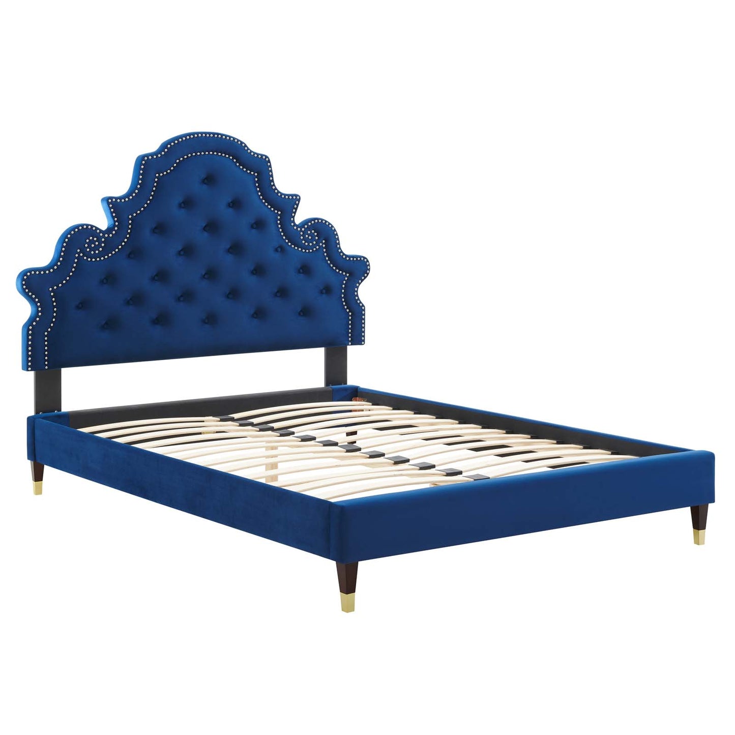 Modway Gwyneth Tufted Performance Velvet Twin Platform Bed | Beds | Modishstore-31